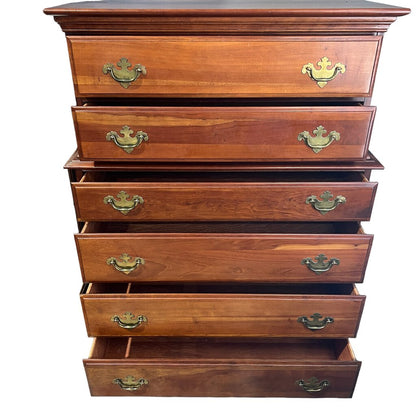 Sterling House Early American Furniture MCM Cherry Wood Chest of Drawers 36Lx18Wx50H Jamestown, NY