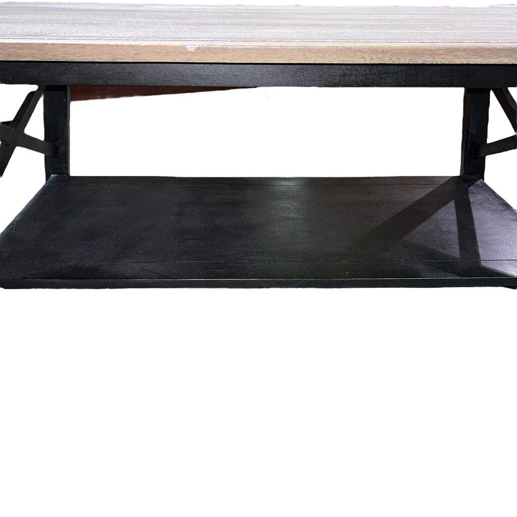 Black Wood Coastal Coffee Table