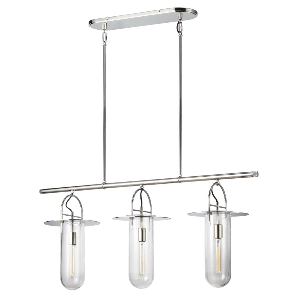 Kelly Wearstler Nuance 3 - Light Linear Chandelier by: Visual Comfort Studio 10.5"Wx78.25"H